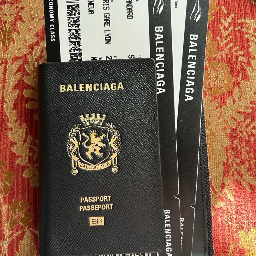 Balenciaga Passport Phone Holder/Wallet on Lanyard